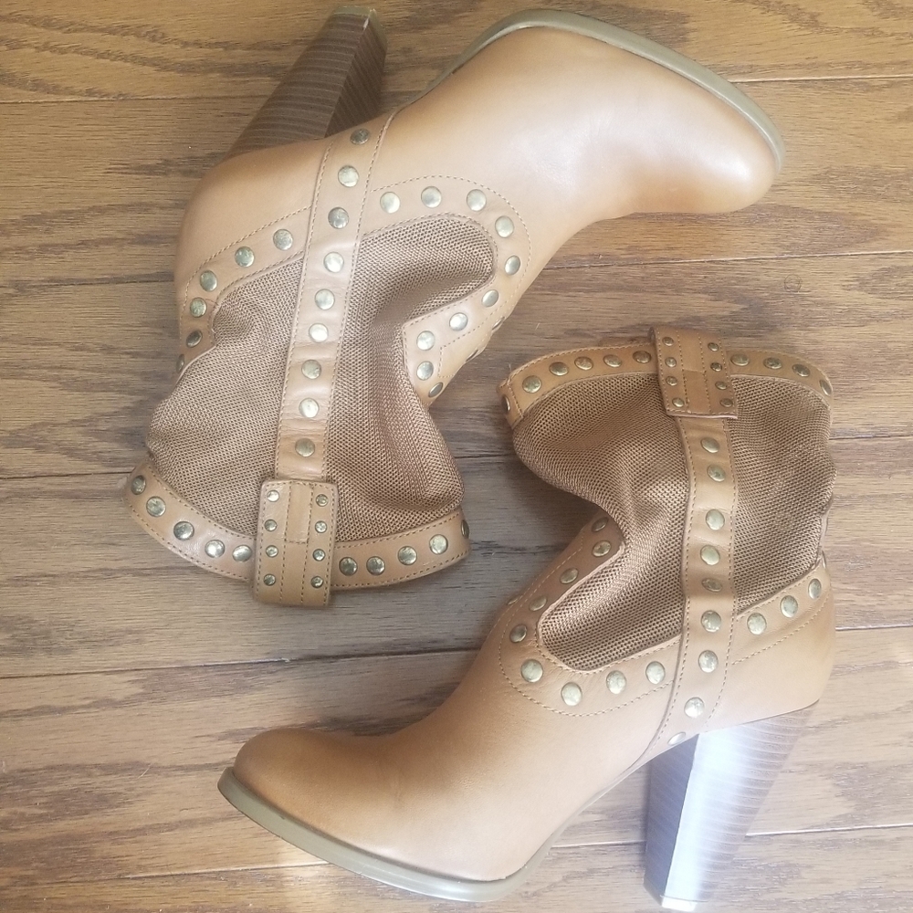 Vintage BCBGeneration Leather Studded Cowgirl Boot